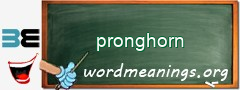 WordMeaning blackboard for pronghorn